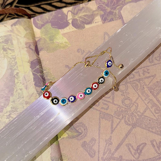 POWERFUL Evil Eye Protection Talisman Bracelet of 1000 Pupils ~ Solid shield, Strong protective Magick, Repel negative energy & envy 24/7